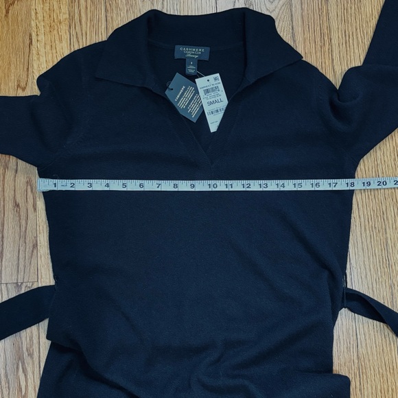 Charter Club New/tag luxury cashmere black johnny collar pullover sweater dress - Picture 13 of 16